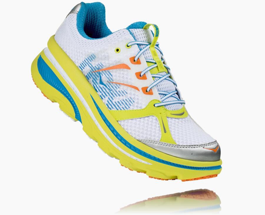 Hoka One One Bondi B - Men Running Shoes - White,Australia ZSN-812763